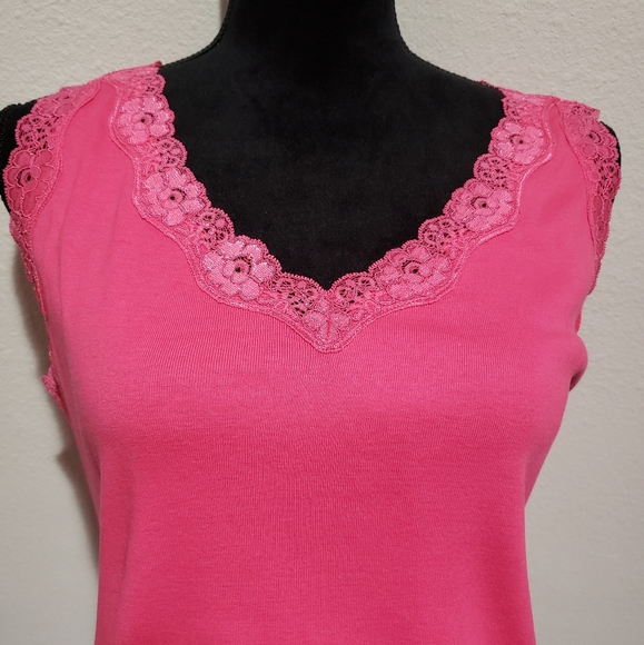 KAREN SCOTT pink top - Picture 2 of 6